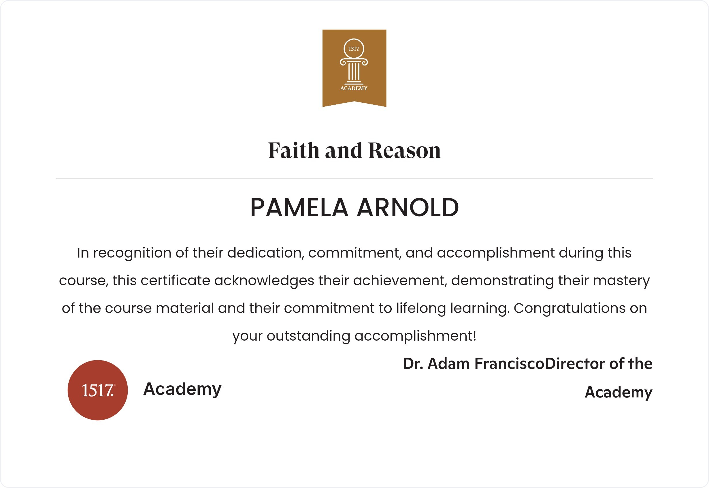 Faith and Reason