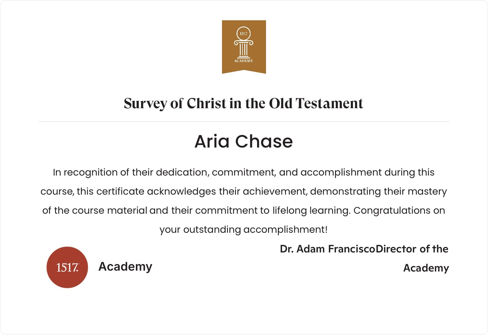 Survey of Christ in the Old Testament