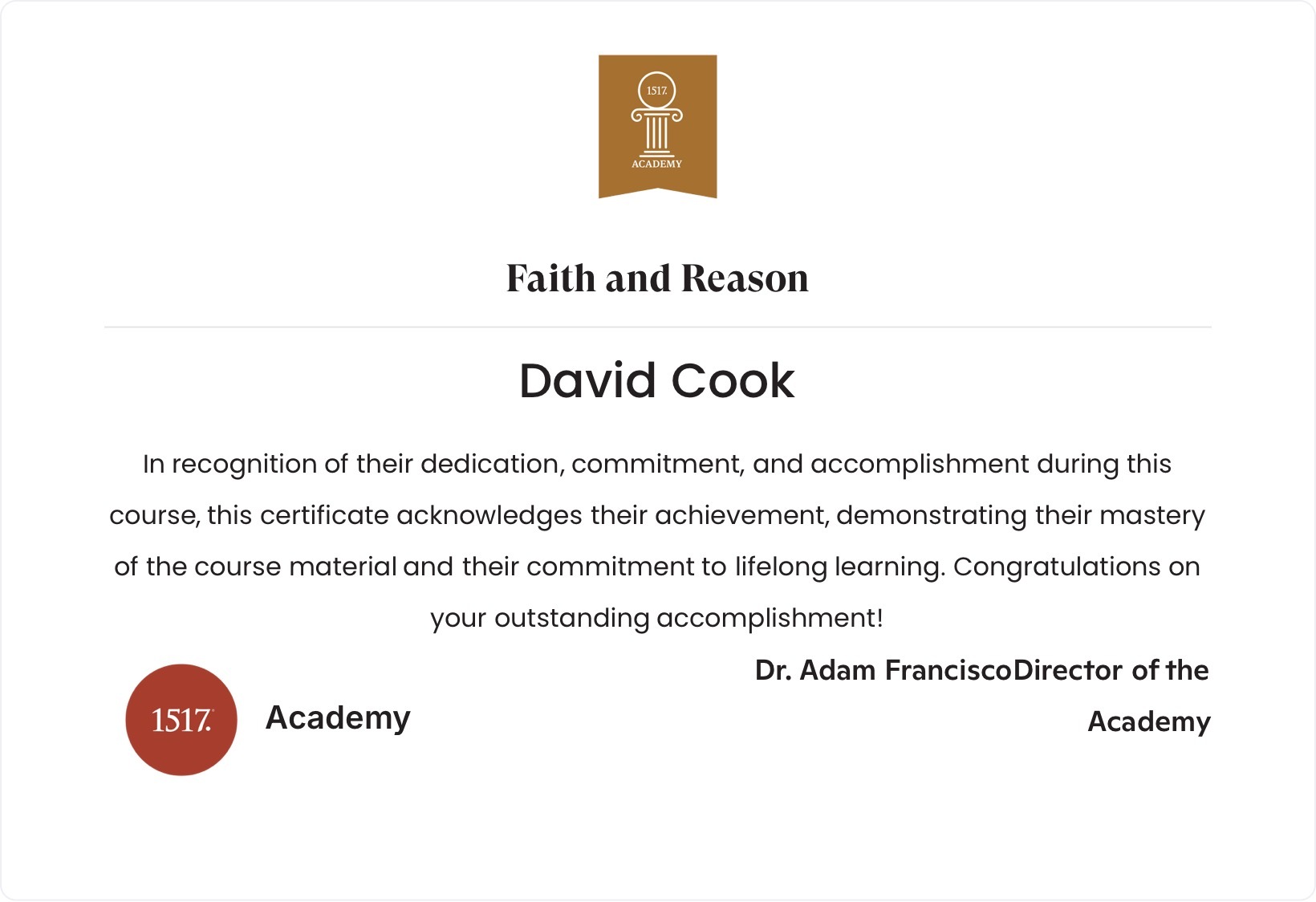 Faith and Reason
