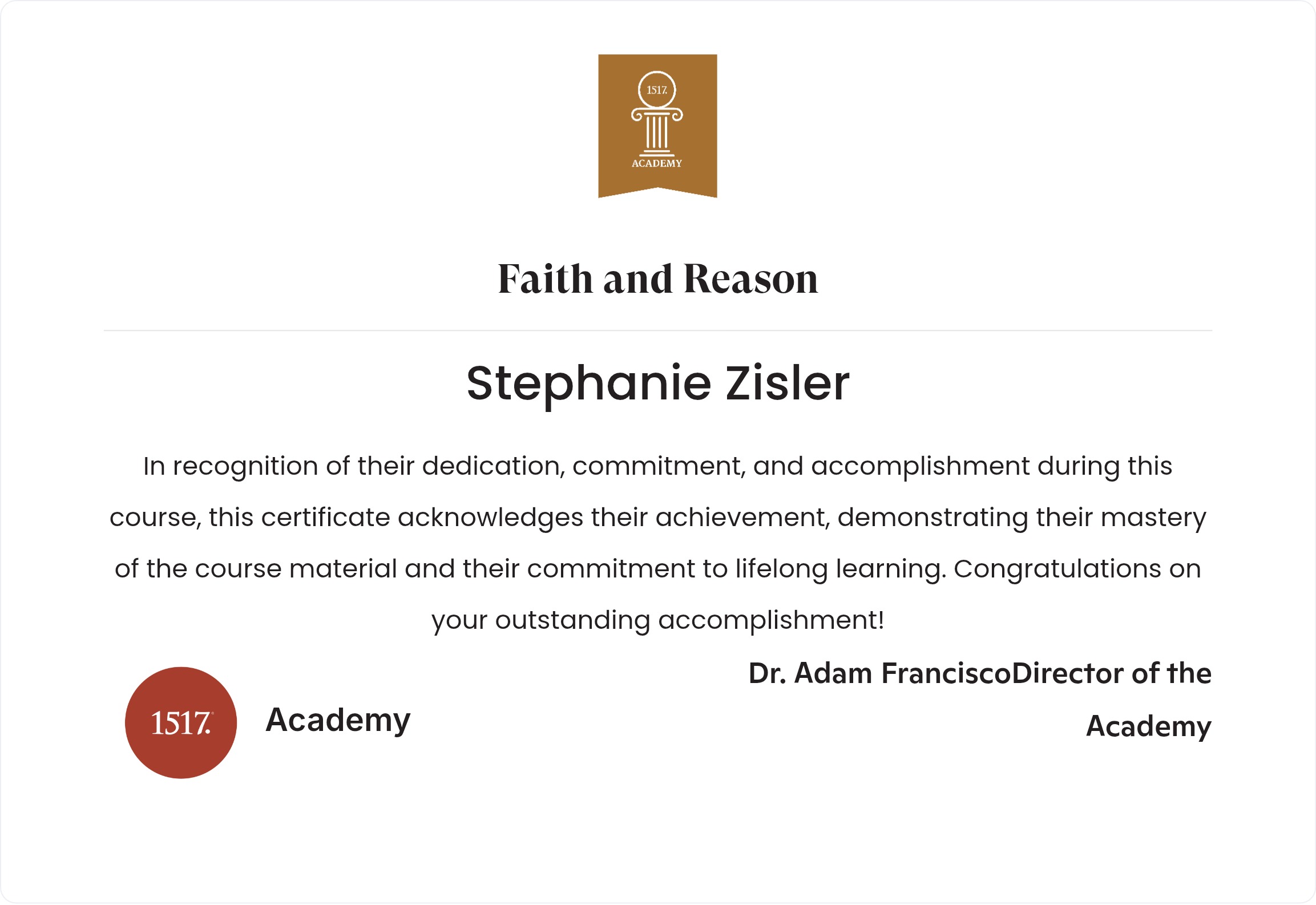 Faith and Reason