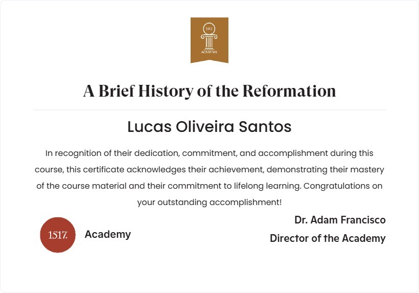 A Brief History of the Reformation
