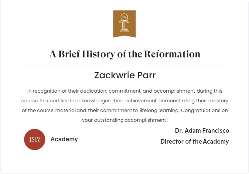 A Brief History of the Reformation