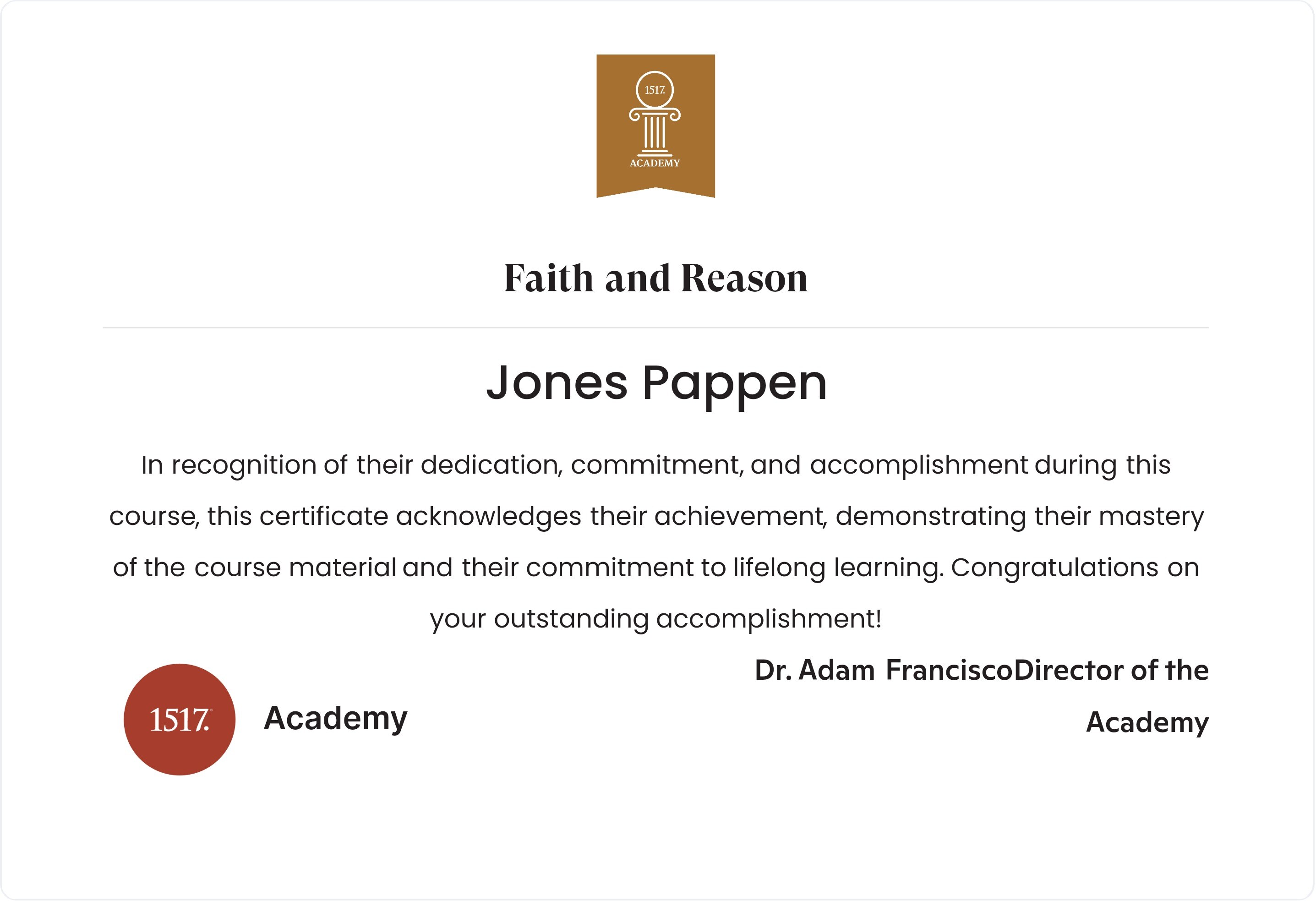 Faith and Reason