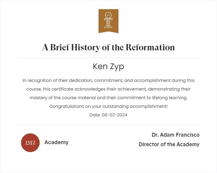 A Brief History of the Reformation100