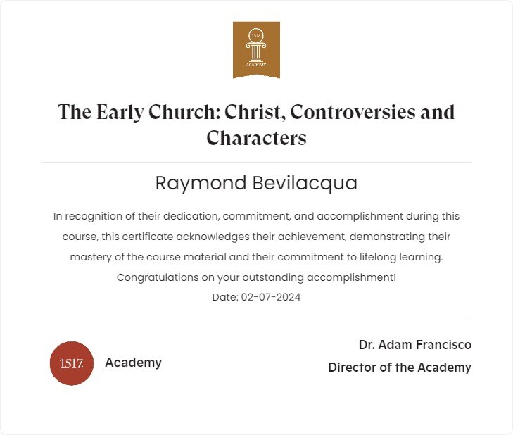 The Early Church: Christ, Controversies and Characters100