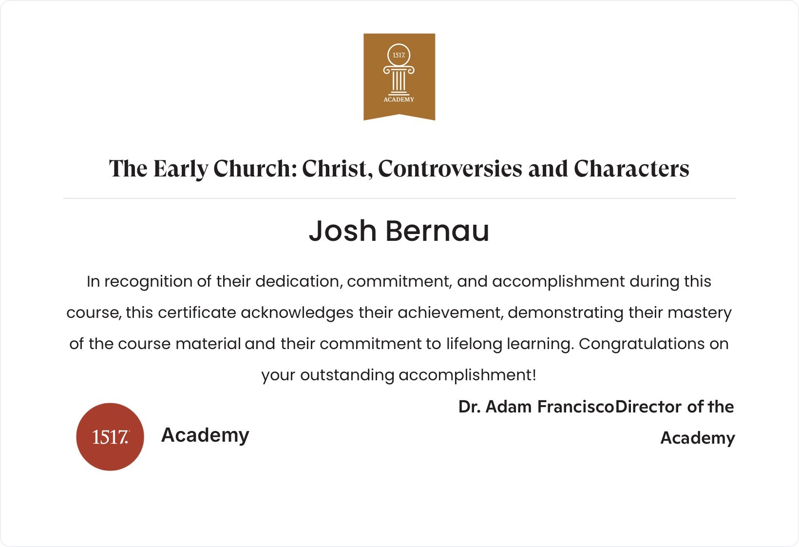 The Early Church: Christ, Controversies and Characters