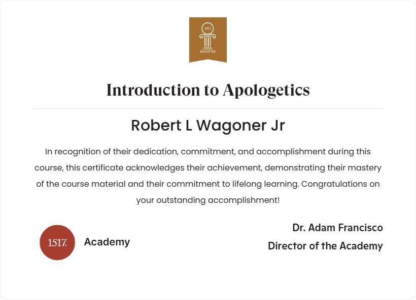 Introduction to Apologetics