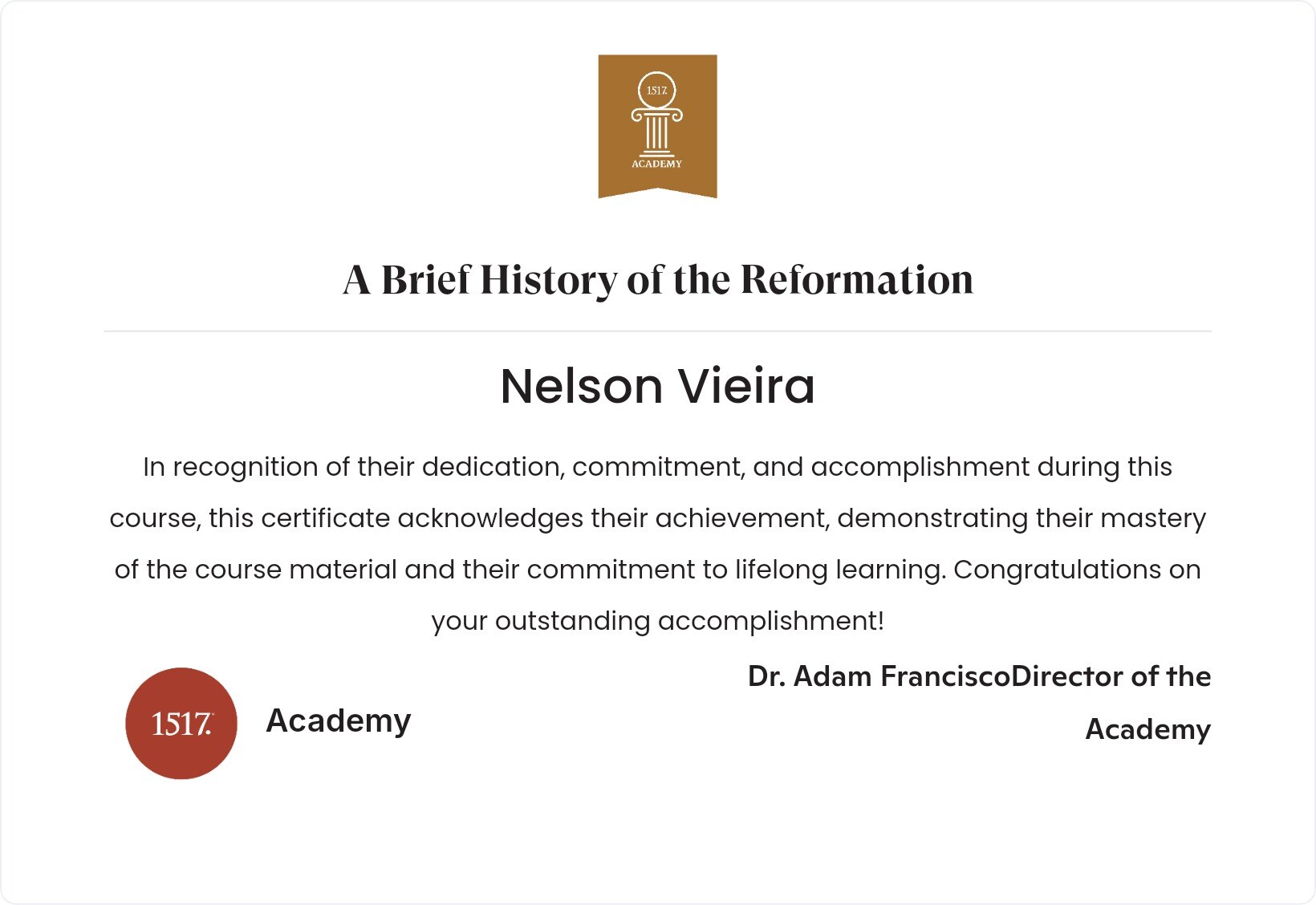 A Brief History of the Reformation