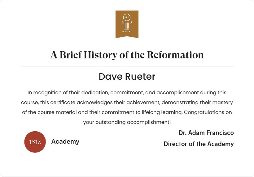 A Brief History of the Reformation