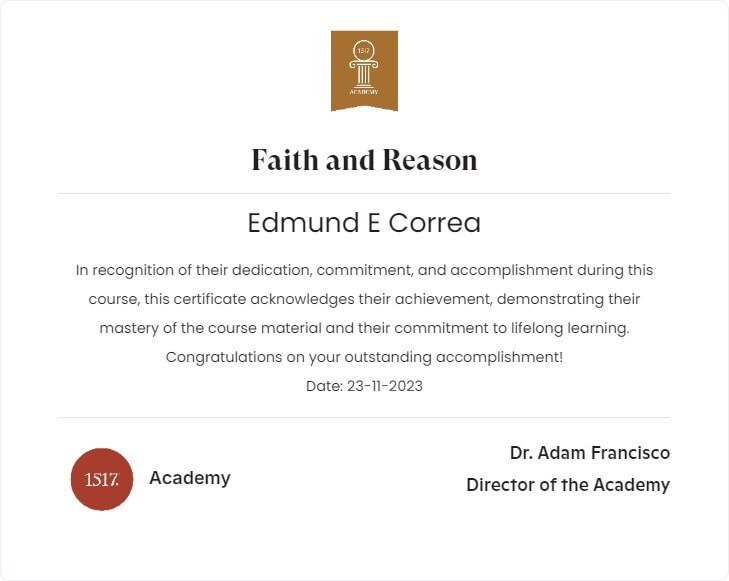 Faith and Reason58